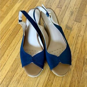 Geox Navy Blue Women's Slingback Sandals